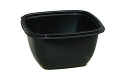 SALADEBOWL 375ml 4KANT ZWART  500st
